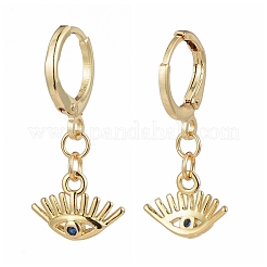 Ottone orecchini a cerchio Huggie&nbsp;X-EJEW-JE04187-01