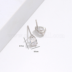 Boucles d'oreilles élégantes en laiton en forme de larme&nbsp;NJ1412-2