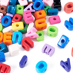 50pcs 5 Arten undurchsichtige europäische Acrylperlen&nbsp;OACR-TA0003-49