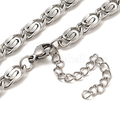 Collares de cadena Lumachina de acero inoxidable 304&nbsp;NJEW-C060-01C-P