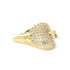 Messing micro pave klare zirkonia anhänger&nbsp;ZIRC-I071-03G-03