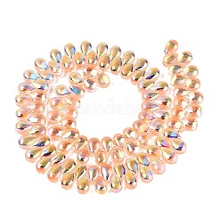 Chapelets de perles en verre transparent électrolytique&nbsp;EGLA-N057-01A-05