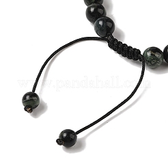 Bracelets de perles tressées en jaspe kambaba naturel rond de 8 mm&nbsp;BJEW-C067-01B-21