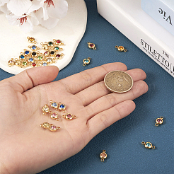 34 Stück 17 Farben 304 Edelstahl Strass-Anschluss-Charms&nbsp;STAS-TA0002-24