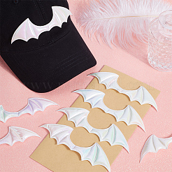 Accessoires d'ornement en cuir pu irisé arc-en-ciel aile de démon&nbsp;DIY-WH0308-457A