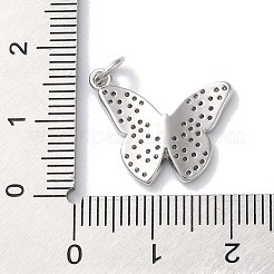 Placage de crémaillère en laiton micro pavé pendentifs en zircone cubique claire&nbsp;KK-Z039-20P
