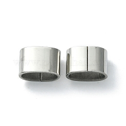 Anlaufgeschützte Schiebe-Charms/Schiebeperlen aus Edelstahl 201&nbsp;STAS-C016-02P-1