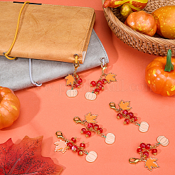 8 pendentif décoratif en alliage et acrylique pour Thanksgiving&nbsp;HJEW-SC0001-76B