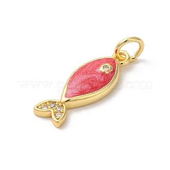 Placage de rack pendentifs en zircone cubique clair en laiton&nbsp;KK-Z056-33G-03