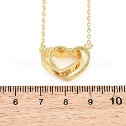 Collane con ciondolo a forma di cuore in ottone per coppie&nbsp;KK-CBA4547-07G