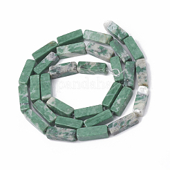 Fili di perle di diaspro spot verde naturale&nbsp;G-S321-003