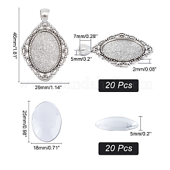 Kit fai da te per realizzare un ciondolo a forma di rombo a cupola vuota&nbsp;DIY-NB0007-91