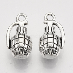 Tibetischer stil Aluminium Anhänger & Charms&nbsp;X-TIBEP-T009-35AS-RS