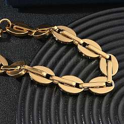 12 mm ovale Gliederkettenarmbänder aus Edelstahl 304&nbsp;SA-CBA2696-13G