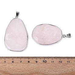 Colgantes naturales de cuarzo rosa&nbsp;G-N362-04P-04