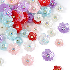 96 Stück 12 Stile undurchsichtige Harzpflaster-Strass-Cabochons&nbsp;RESI-TA0002-33