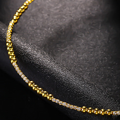 Schlangen-Lasso-Halsketten aus Messing mit Kristall-Strass für Frauen&nbsp;FS-WG9EF43-01