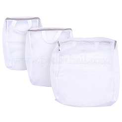3 sac à linge en maille polyester avec fermeture éclair et poignées&nbsp;ABAG-TA0002-19