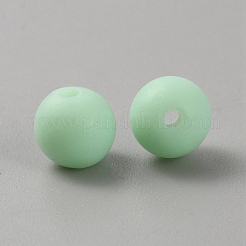 Cuentas redondas acrílicas esmeriladas&nbsp;FACR-WH0001-06A-15