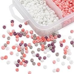 1900 Stück 5 Farben Backfarbe Glas Saatperlen&nbsp;SEED-YW0001-76F
