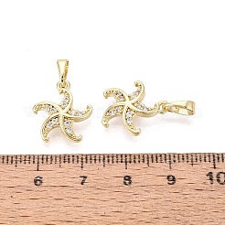 Messing micro pave klare zirkonia anhänger&nbsp;KK-Q073-07G