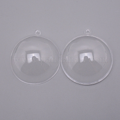 Zu öffnende transparente Kunststoffkugel Anhänger Dekoration&nbsp;DIY-WH0181-56B