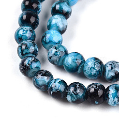 Chapelet de perles en verre baking paint&nbsp;LS-DGLA-N003-6mm-A08