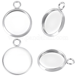 40 pz 304 ciondolo cabochon in acciaio inox&nbsp;STAS-BBC0010-68