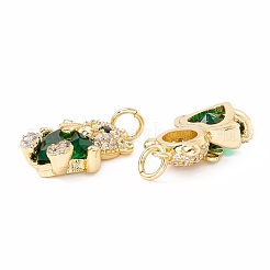 Colgante micropavé cubic zirconia de latón&nbsp;ZIRC-P098-02G