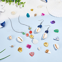 DIY-Armband-Kits aus gefärbten natürlichen Muschelperlen&nbsp;BSHE-PH0001-65