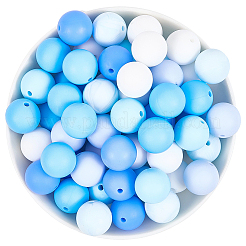 90pcs 6 Farben Silikonperlen&nbsp;SIL-PA0001-07C