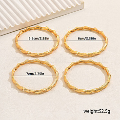 4 set di braccialetti in lega di zinco con onde eleganti per le donne&nbsp;HJ1399-3