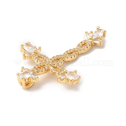 Ciondoli in ottone con placcatura a cremagliera con pavé di zirconi&nbsp;KK-R144-14G