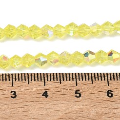 Galvanisieren transparente Glasperlen Stränge&nbsp;EGLA-K015-18F