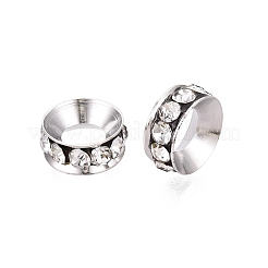 Perles spatiales rondelles en strass en laiton&nbsp;RB-N054-01S