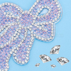 7 Stück 7 Farben Bowknot Glitzer Hotfix Strass&nbsp;DIY-FG0002-30