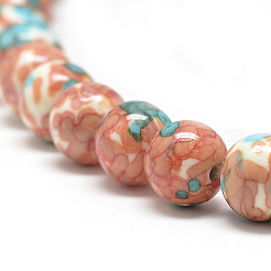 Synthetik Meer weißer Jade Perlen Stränge&nbsp;G-S252-10mm-06