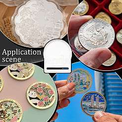Boîte de présentation de pièces commémoratives en acrylique transparent&nbsp;ODIS-WH0030-96A