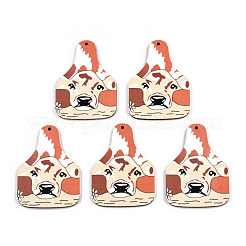 Gros pendentifs en tilleul imprimé simple face&nbsp;WOOD-N006-197C