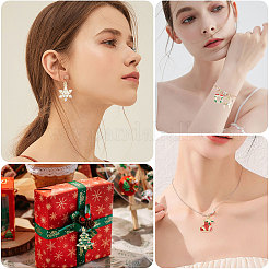 6 pendentif en laiton et strass sur le thème de Noël&nbsp;KK-CA0003-79