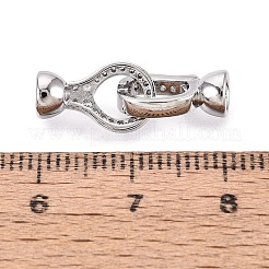 Messing Micro Pave klare Zirkonia Falte über Verschlüsse&nbsp;KK-Q074-15P