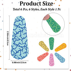 6 guaina per forbici per nail art in pelle PU&nbsp;TOOL-WH20020-007