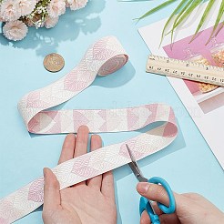 Ruban jacquard en polyester à motif de feuilles de 3 m pour accessoires vestimentaires&nbsp;OCOR-DR0001-14C