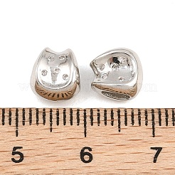 Perles européennes en laiton avec zircone cubique de micro pave&nbsp;RB-CBAB488-03P