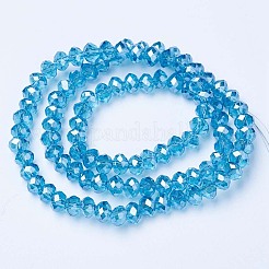 Chapelets de perles en verre électroplaqué&nbsp;EGLA-A034-T6mm-A13