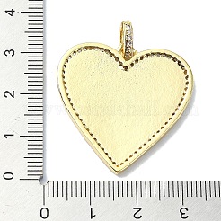 Pendenti con micro pavé di zirconi cubici con placcatura in vero ottone placcato oro 18k&nbsp;KK-B084-03G-08
