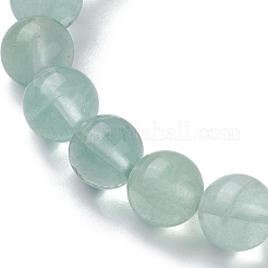 Braccialetti elasticizzati con perline rotonde di fluorite verde naturale&nbsp;BJEW-JB10089-03