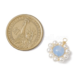 Pendentifs en jade malaisien naturel teinté enveloppés de fil de cuivre&nbsp;PALLOY-JF02926