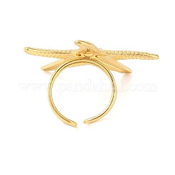 Seestern-Manschettenringe aus 304 Edelstahl für Damen&nbsp;RJEW-P125-03G