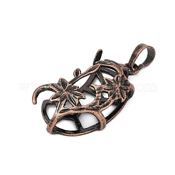 Ciondolo in ottone a forma di fiore cabochon&nbsp;KK-S521-05RC